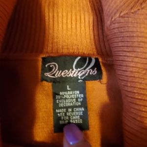 Questions fall orange beaded dress shirt size L